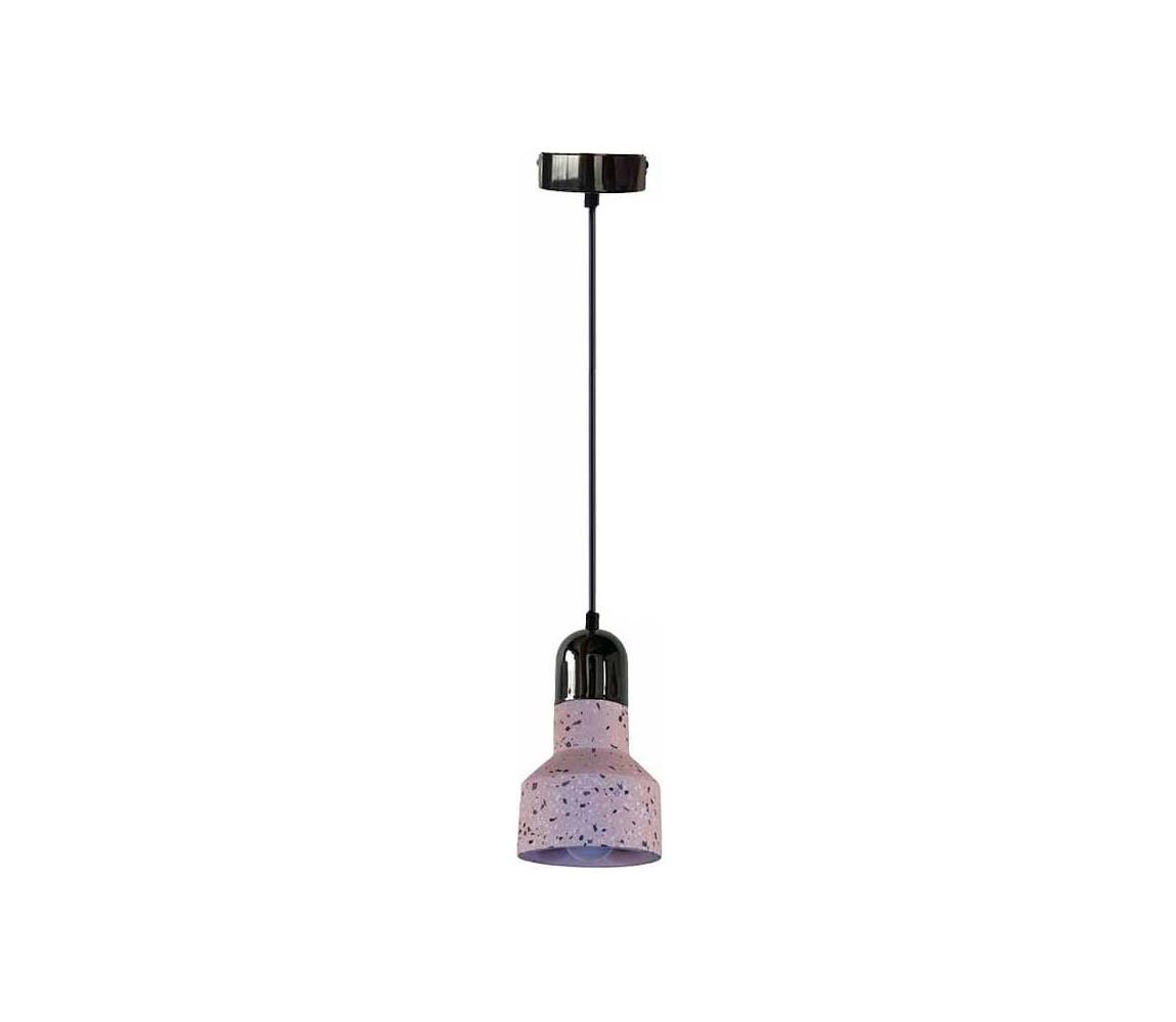 Żyrandol na lince TERRAZZO 1xE27/60W/230V śr. 12 cm czerwony