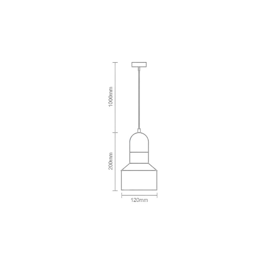 Żyrandol na lince TERRAZZO 1xE27/60W/230V śr. 12 cm czerwony