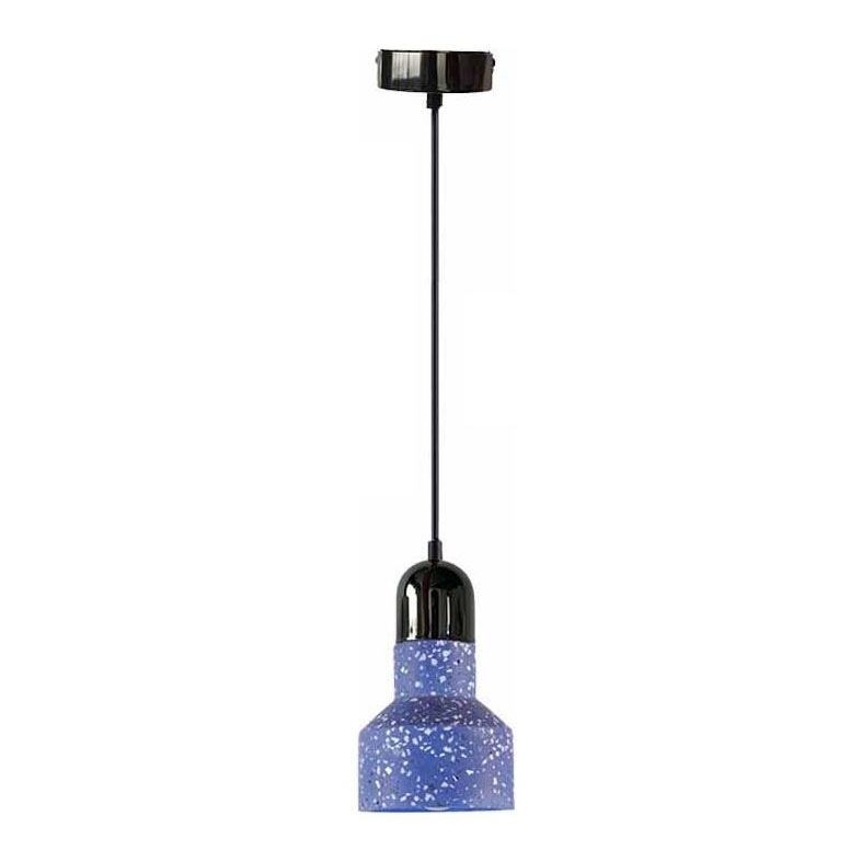 Żyrandol na lince TERRAZZO 1xE27/60W/230V śr. 12 cm niebieski