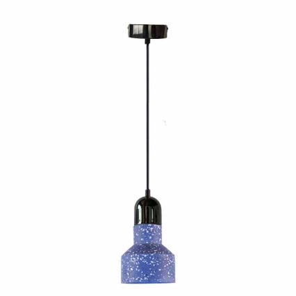 Żyrandol na lince TERRAZZO 1xE27/60W/230V śr. 12 cm niebieski