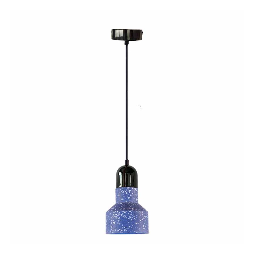 Żyrandol na lince TERRAZZO 1xE27/60W/230V śr. 12 cm niebieski