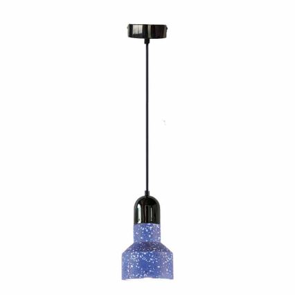 Żyrandol na lince TERRAZZO 1xE27/60W/230V śr. 12 cm niebieski