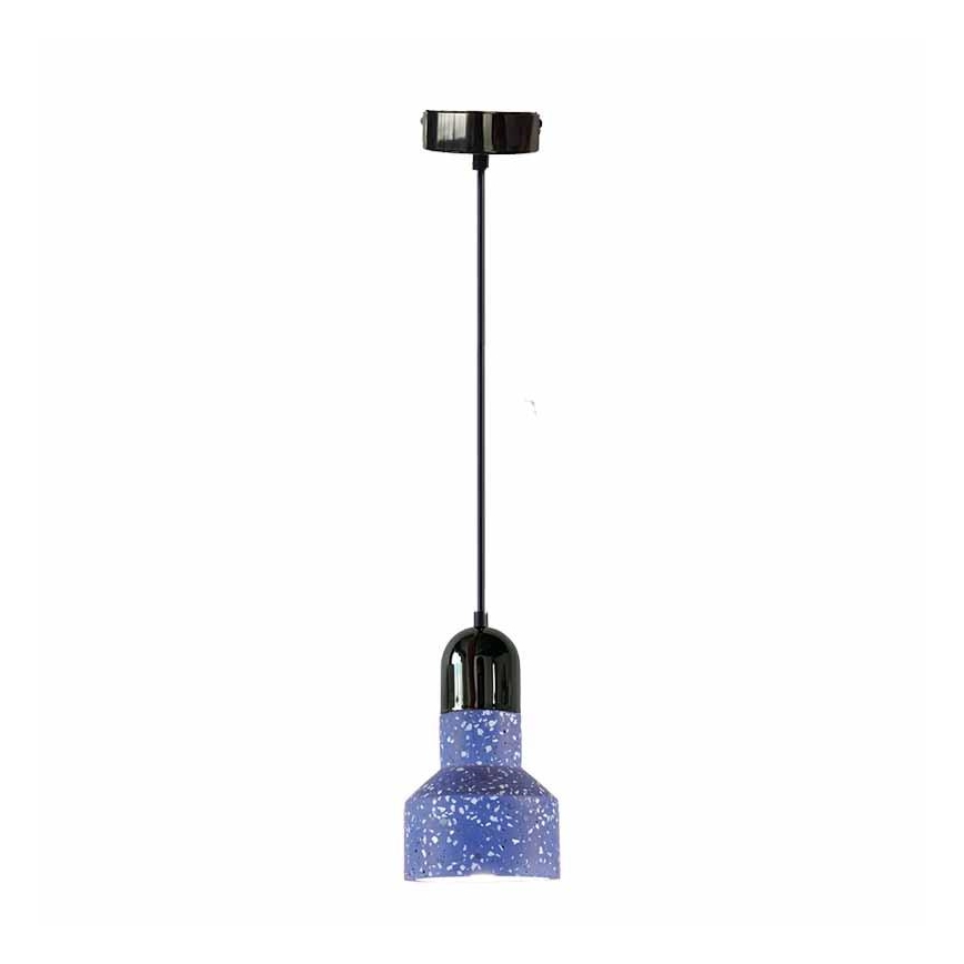 Żyrandol na lince TERRAZZO 1xE27/60W/230V śr. 12 cm niebieski