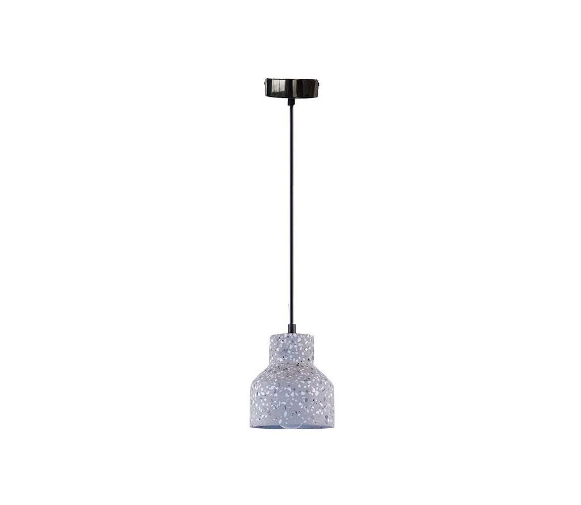 Żyrandol na lince TERRAZZO 1xE27/60W/230V śr. 12 cm szary