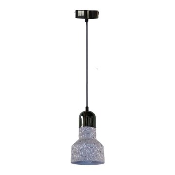 Żyrandol na lince TERRAZZO 1xE27/60W/230V śr. 12 cm szary