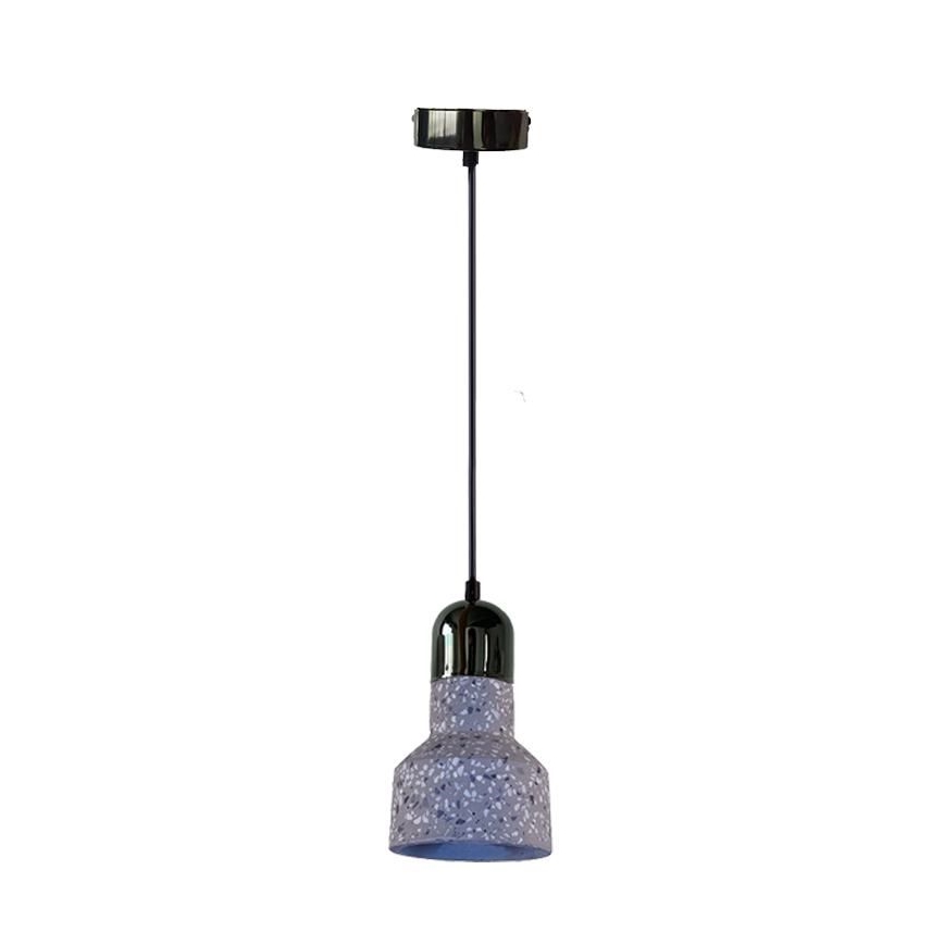 Żyrandol na lince TERRAZZO 1xE27/60W/230V śr. 12 cm szary