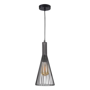 Żyrandol na lince TIANA 1xE27/20W/230V śr. 15,5 cm czarny