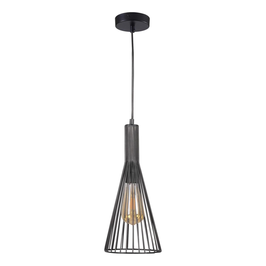 Żyrandol na lince TIANA 1xE27/20W/230V śr. 15,5 cm czarny