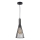 Żyrandol na lince TIANA 1xE27/20W/230V śr. 15,5 cm czarny
