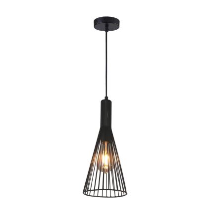 Żyrandol na lince TIANA 1xE27/20W/230V śr. 15,5 cm czarny