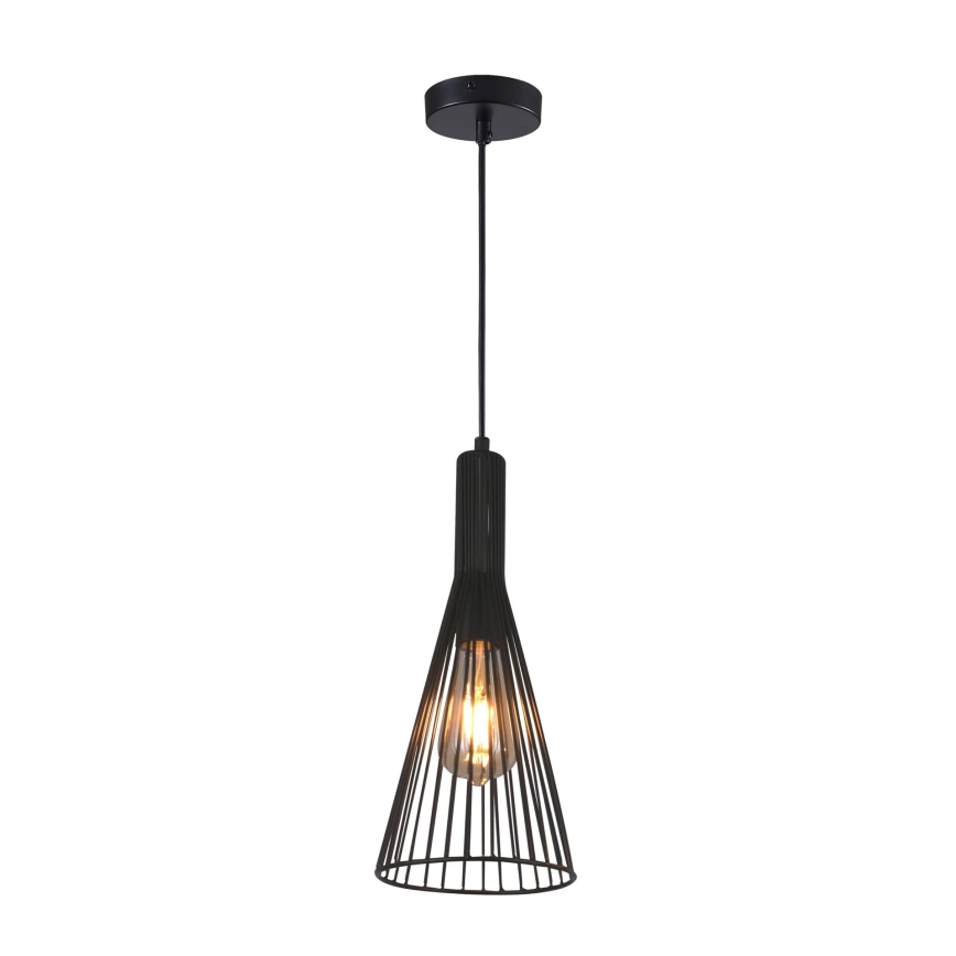 Żyrandol na lince TIANA 1xE27/20W/230V śr. 15,5 cm czarny