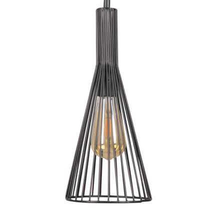 Żyrandol na lince TIANA 1xE27/20W/230V śr. 15,5 cm czarny