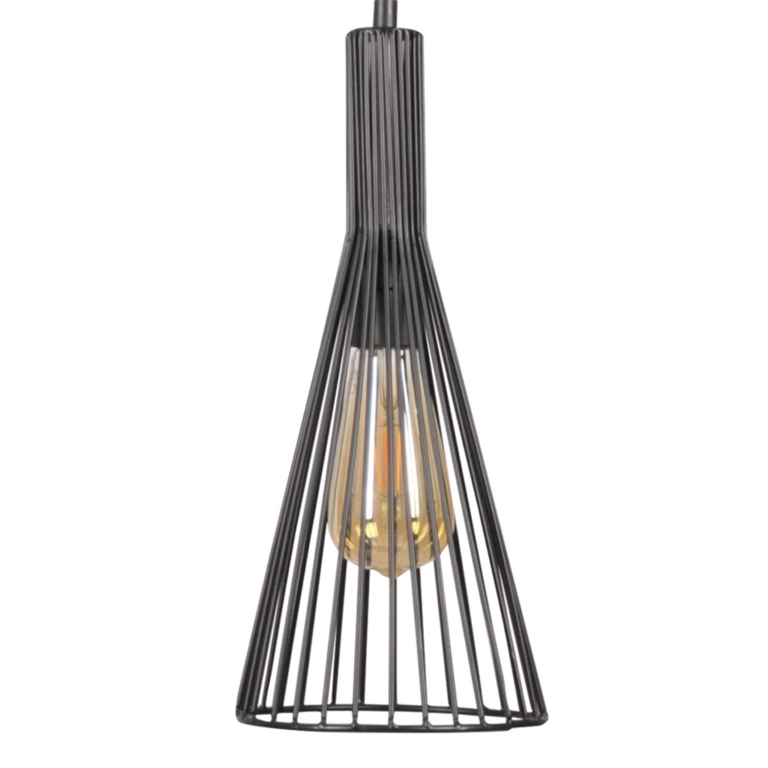 Żyrandol na lince TIANA 1xE27/20W/230V śr. 15,5 cm czarny