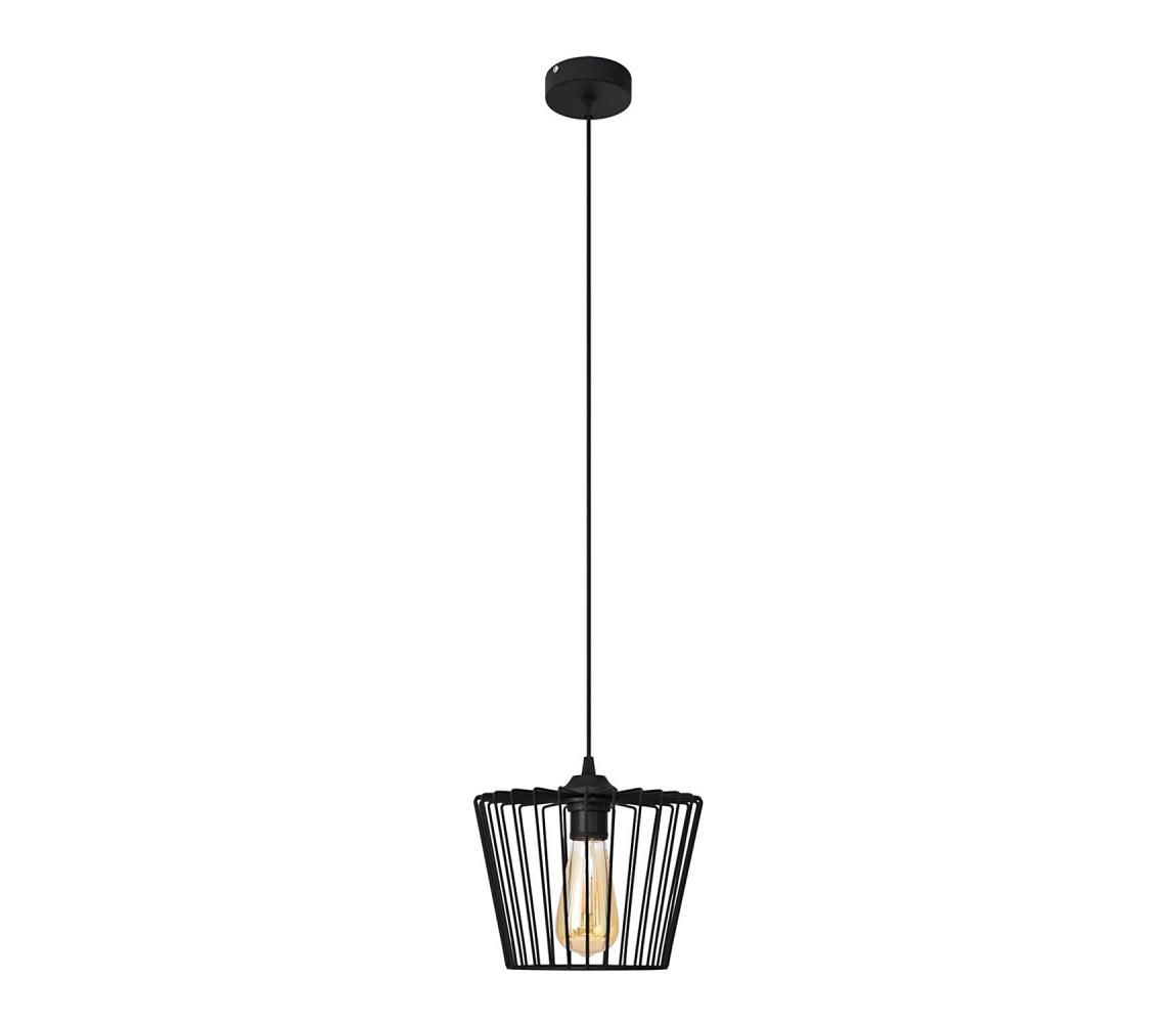 Żyrandol na lince TORRI 1xE27/15W/230V śr. 23 cm czarny