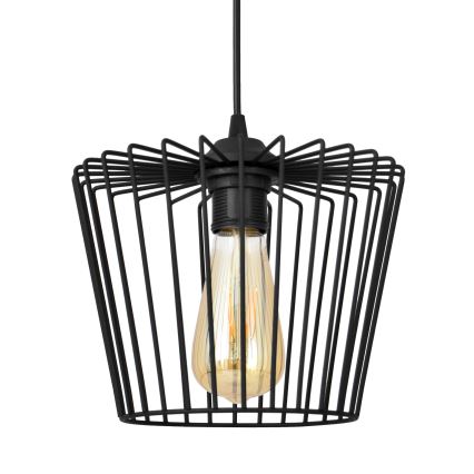 Żyrandol na lince TORRI 1xE27/15W/230V śr. 23 cm czarny