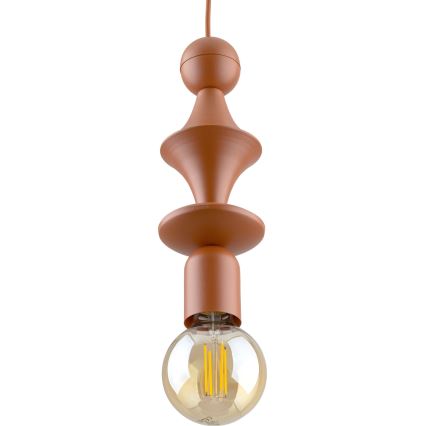 Żyrandol na lince TOWER 1xE27/15W/230V ceglasta