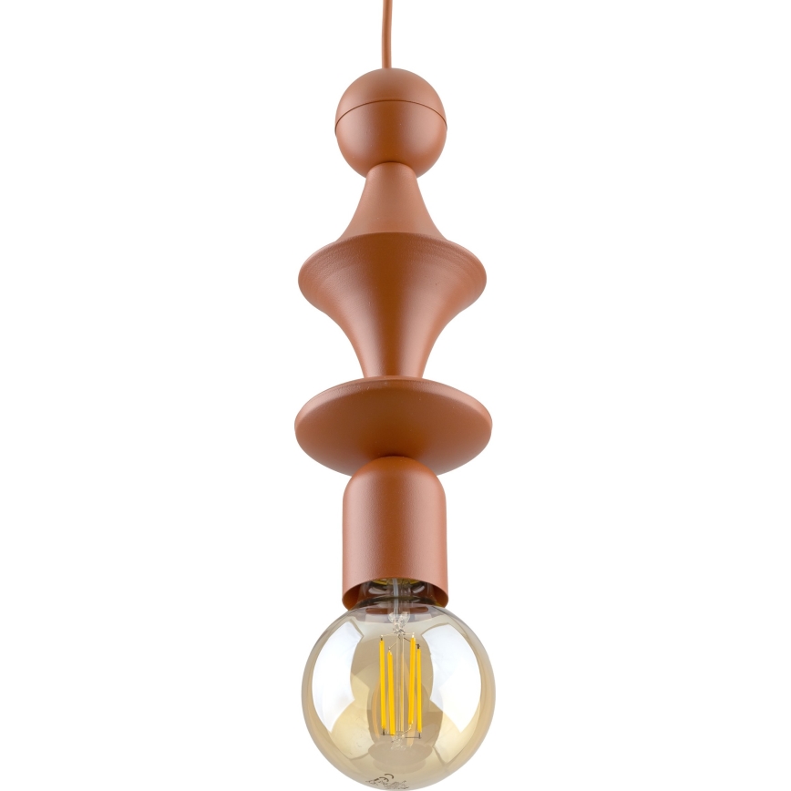 Żyrandol na lince TOWER 1xE27/15W/230V ceglasta