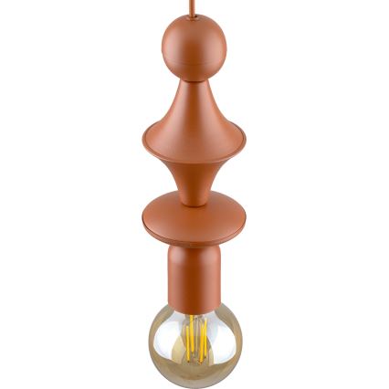 Żyrandol na lince TOWER 1xE27/15W/230V ceglasta