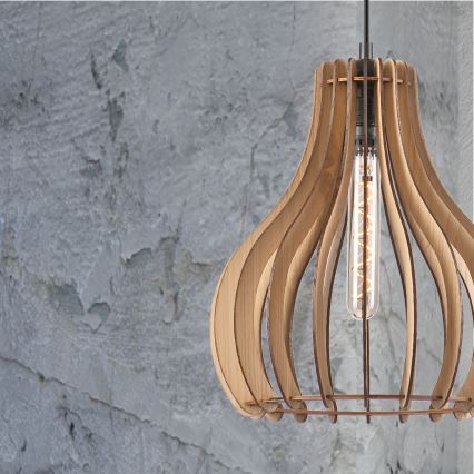 Żyrandol na lince TUCCI 1xE27/60W/230V śr. 29 cm dąb