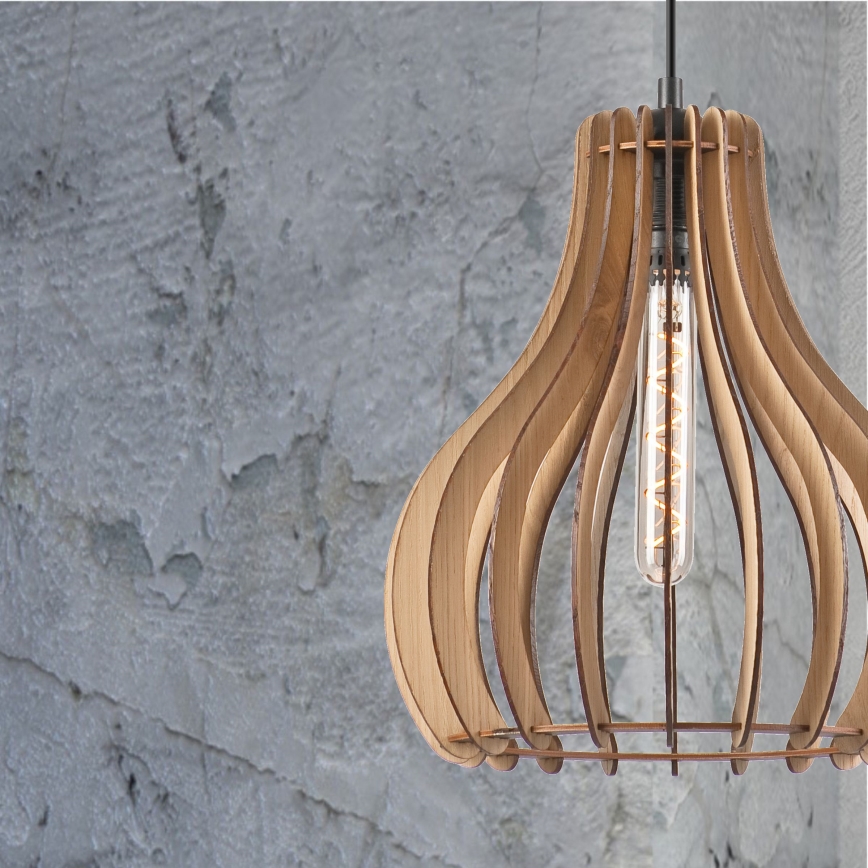 Żyrandol na lince TUCCI 1xE27/60W/230V śr. 29 cm dąb