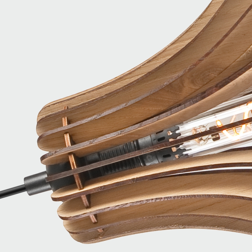 Żyrandol na lince TUCCI 1xE27/60W/230V śr. 29 cm dąb