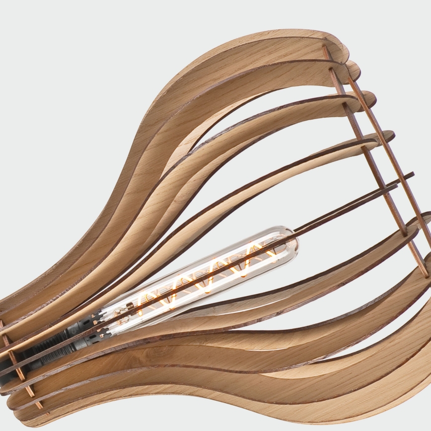 Żyrandol na lince TUCCI 1xE27/60W/230V śr. 29 cm dąb