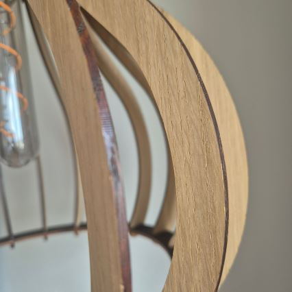 Żyrandol na lince TUCCI 1xE27/60W/230V śr. 29 cm dąb