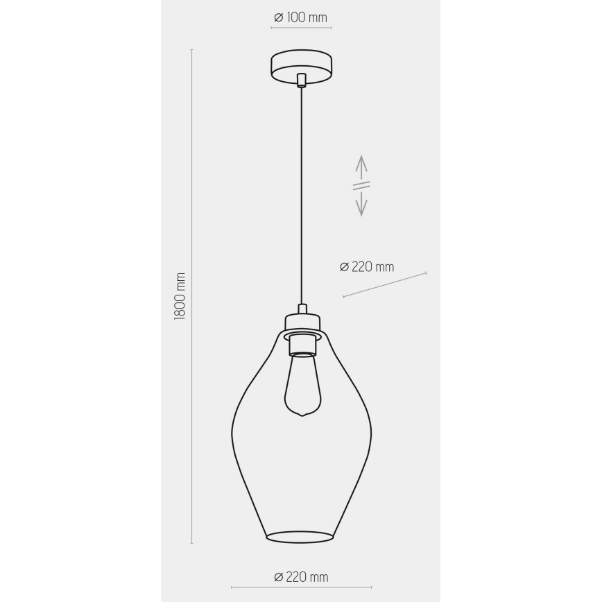 Żyrandol na lince TULON 1xE27/60W/230V