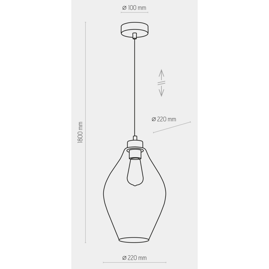 Żyrandol na lince TULON 1xE27/60W/230V