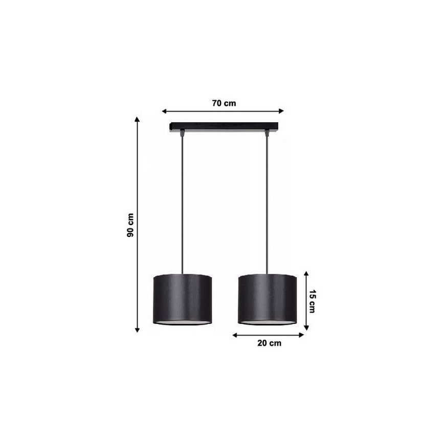Żyrandol na lince TUZ 2xE27/60W/230V