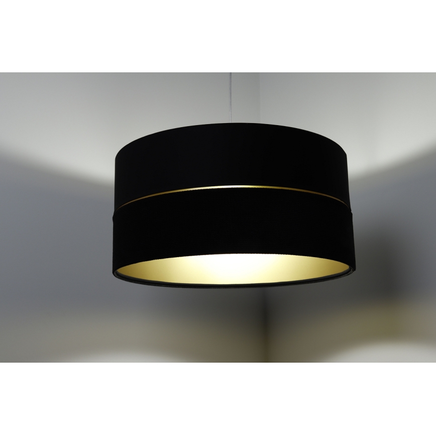 Żyrandol na lince TWIST 1xE27/60W/230V czarne/złoty