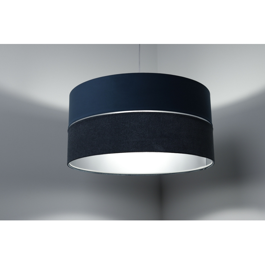 Żyrandol na lince TWIST 1xE27/60W/230V niebieski/srebrne