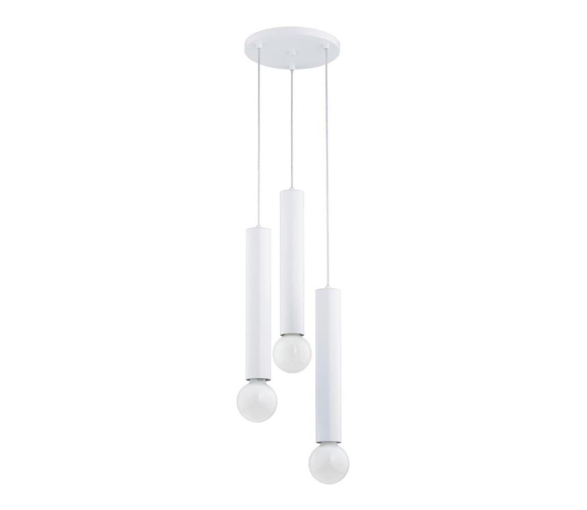 Żyrandol na lince TWISTER 3xE27/60W/230V śr. 28 cm białe