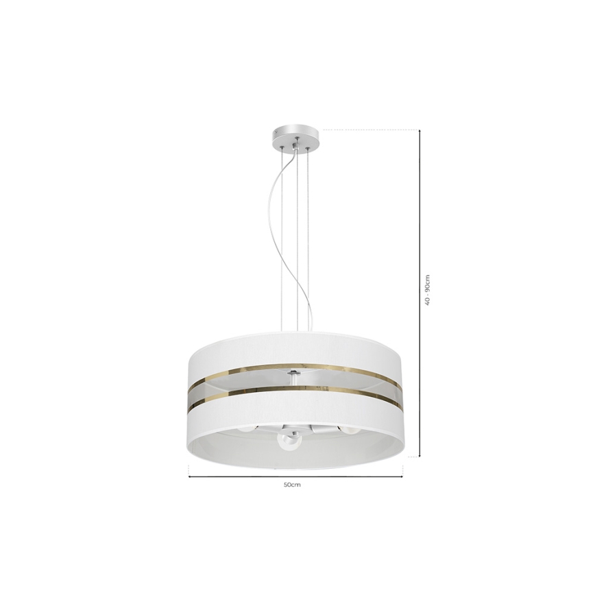 Żyrandol na lince ULTIMO 3xE27/60W/230V biały