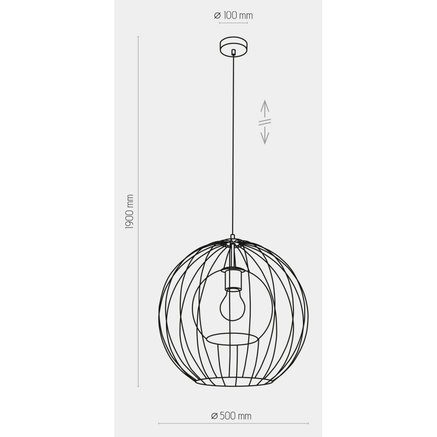 Żyrandol na lince UNIVERSO 1xE27/60W/230V