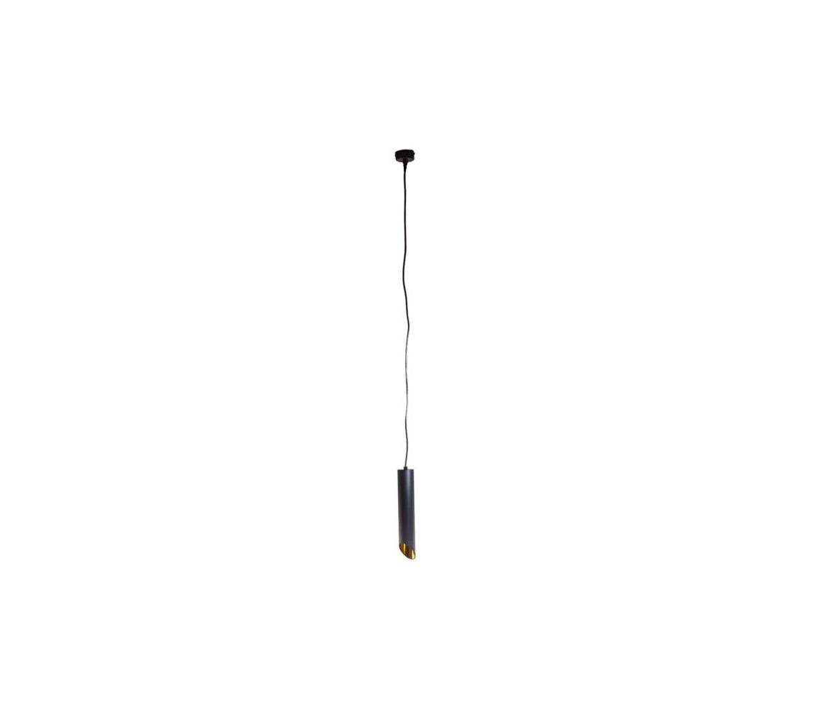 Żyrandol na lince VALDA 1xGU10/30W/230V 132 cm czarny