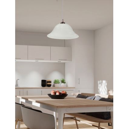 Żyrandol na lince VERA 1xE27/60W/230V miedziany/biały