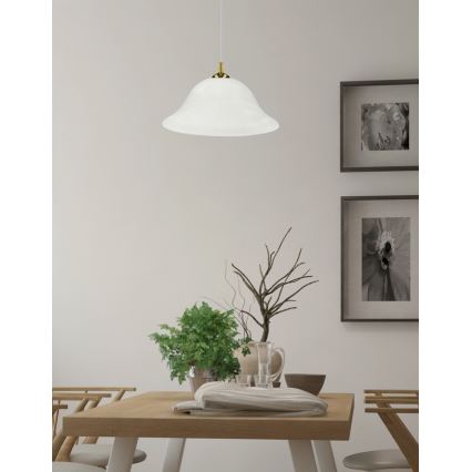 Żyrandol na lince VERA 1xE27/60W/230V złoty/biały