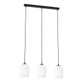 Żyrandol na lince VERDI 3xE27/15W/230V czarny/biały