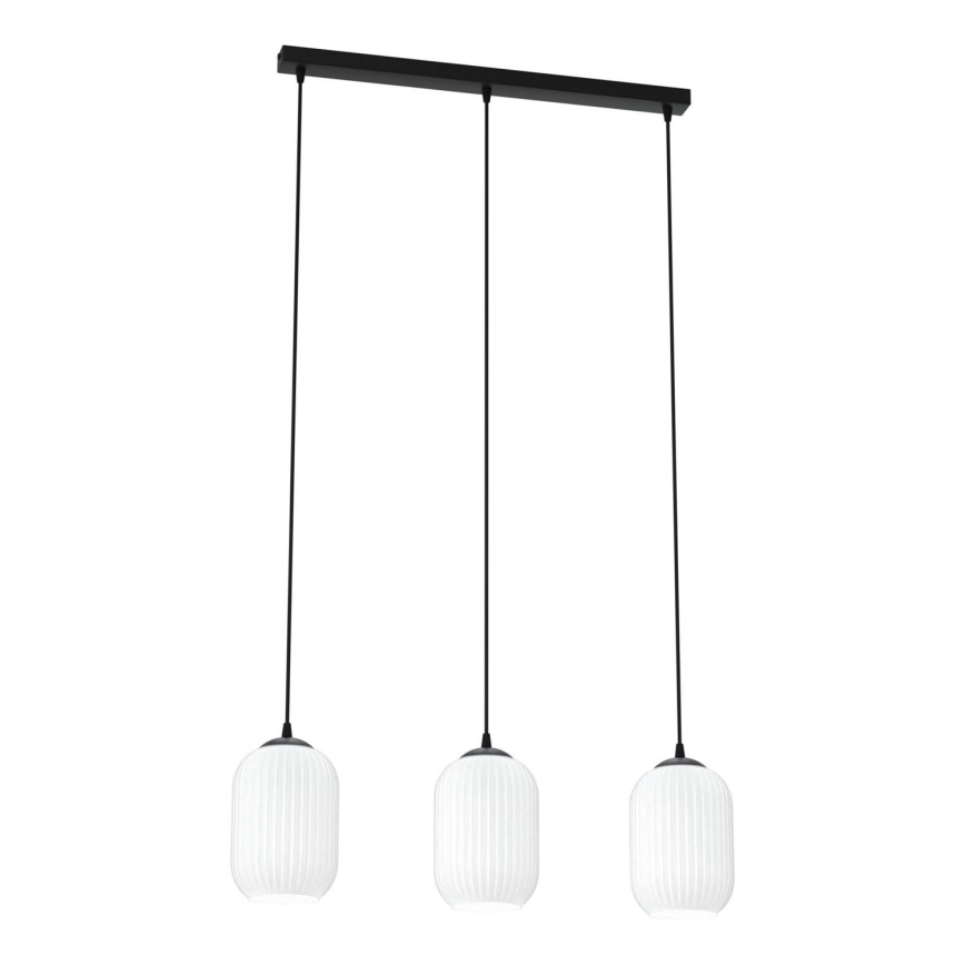 Żyrandol na lince VERDI 3xE27/15W/230V czarny/biały