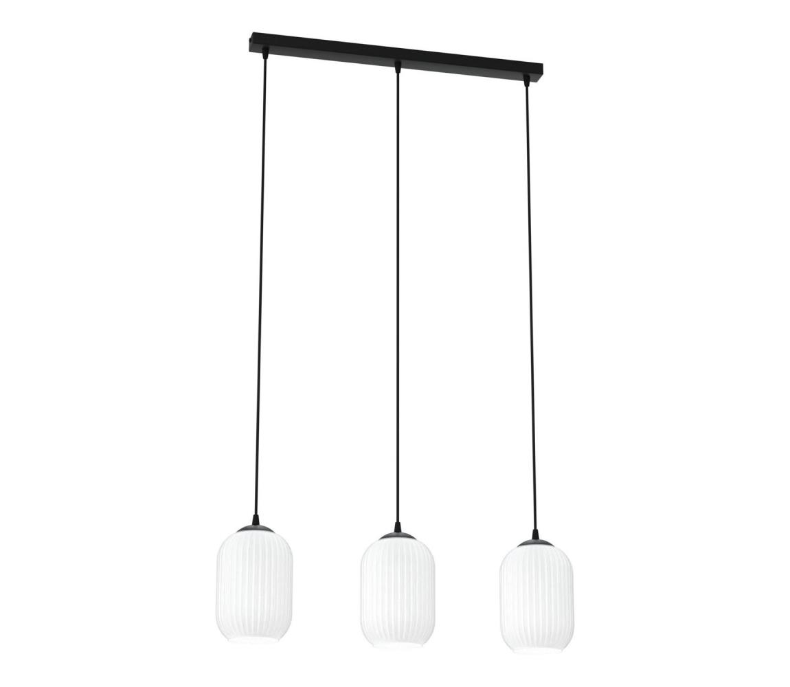 Żyrandol na lince VERDI 3xE27/15W/230V czarny/biały