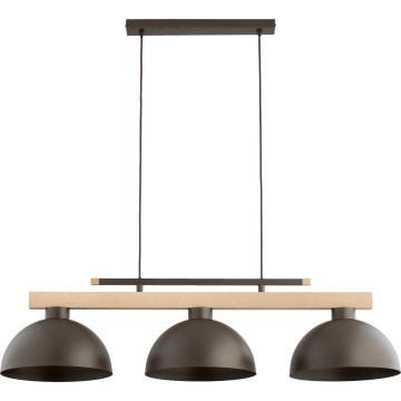 Žyrandol na lince VERTA 3xE27/15W/230V brązowo-beżowy
