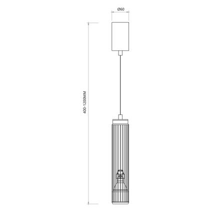 Żyrandol na lince VERTICAL 1xGU10/8W/230V biały