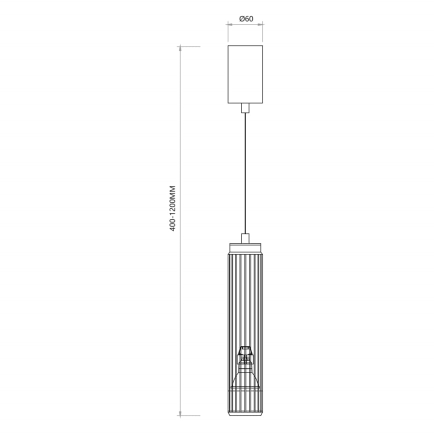 Żyrandol na lince VERTICAL 1xGU10/8W/230V biały