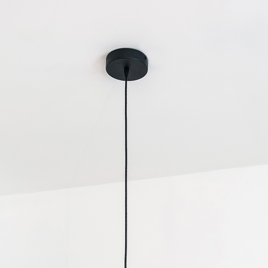 Žyrandol na lince VESPER 1xE27/15W/230 śr. 30 cm czarny/złoty