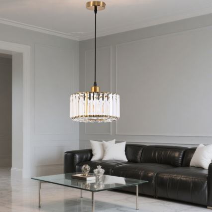 Żyrandol na lince VETRO 1xE27/60W/230V złoty