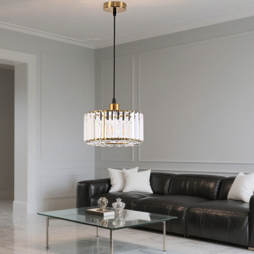 Żyrandol na lince VETRO 1xE27/60W/230V złoty