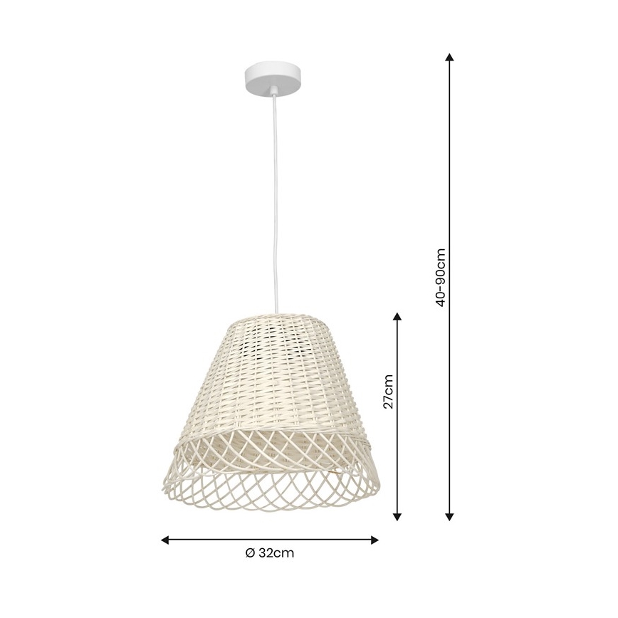 Żyrandol na lince VIMINI 1xE27/40W/230V rattan