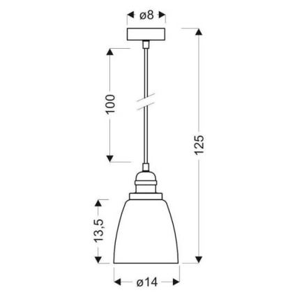Żyrandol na lince VOICE 1xE27/40W/230V