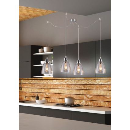 Żyrandol na lince VOICE 4xE27/40W/230V pająk